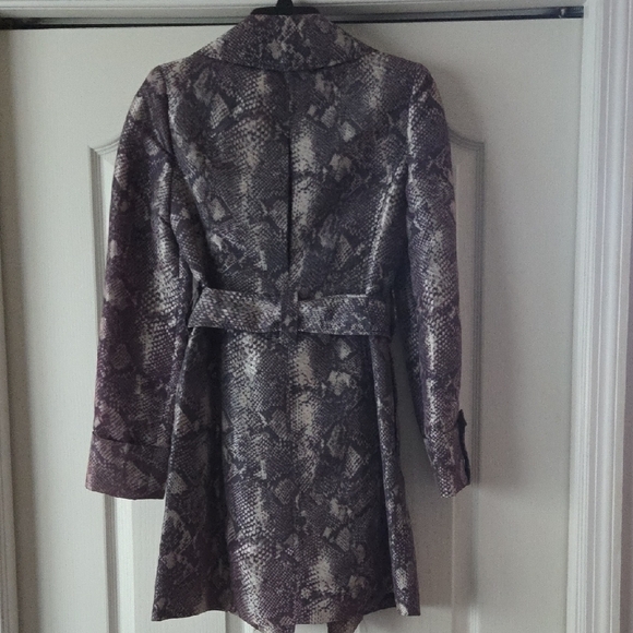 INC International Concepts Snake Print Trench Coat - Picture 8 of 11